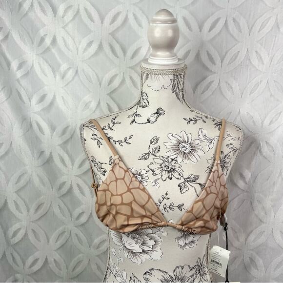 ONIA Alexa Print Triangle Bikini Top Size 8/M NWT - Picture 5 of 6